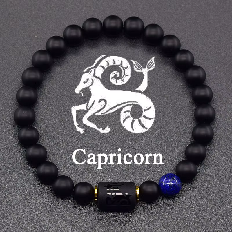 12 signes de Constellation Bracelet pour femmes hommes 12 Bracelet à breloques du zodiaque Homme cap