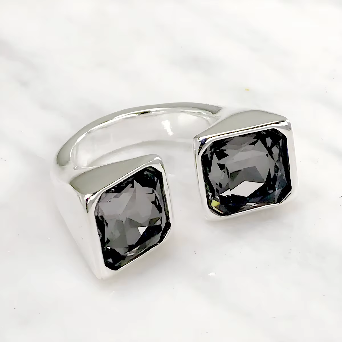 Bague ouverte en cristal coloré pour femmes, marque espagnole, haute beauté, breloque, accessoires, 