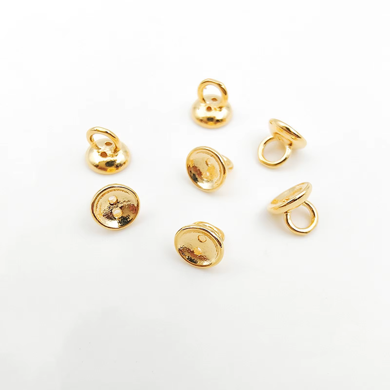 4.5/6MM perles en laiton bouchons conseils Double trou perle Bracelet extrémités connecteur avec bou