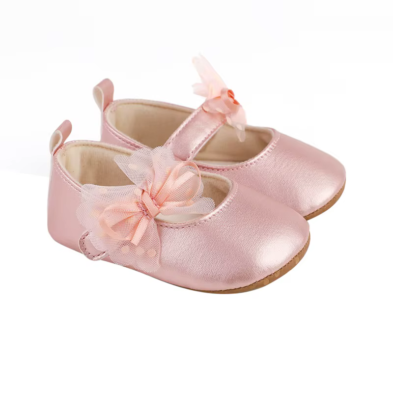 Chaussures de Princesse pour Bébé Fille, Pantoufles de Mariage Antidérapantes, en Maille avec Nminis