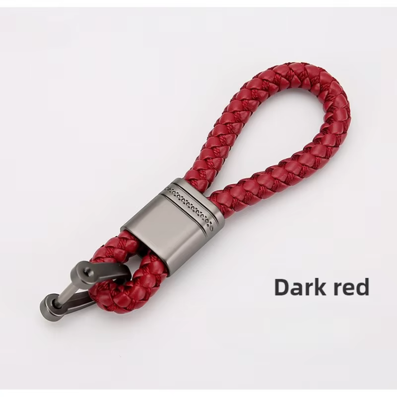 Porte-clés de voiture en cuir tissé à la main pour hommes et femmes, porte-clés en ULJOWaist, porte-