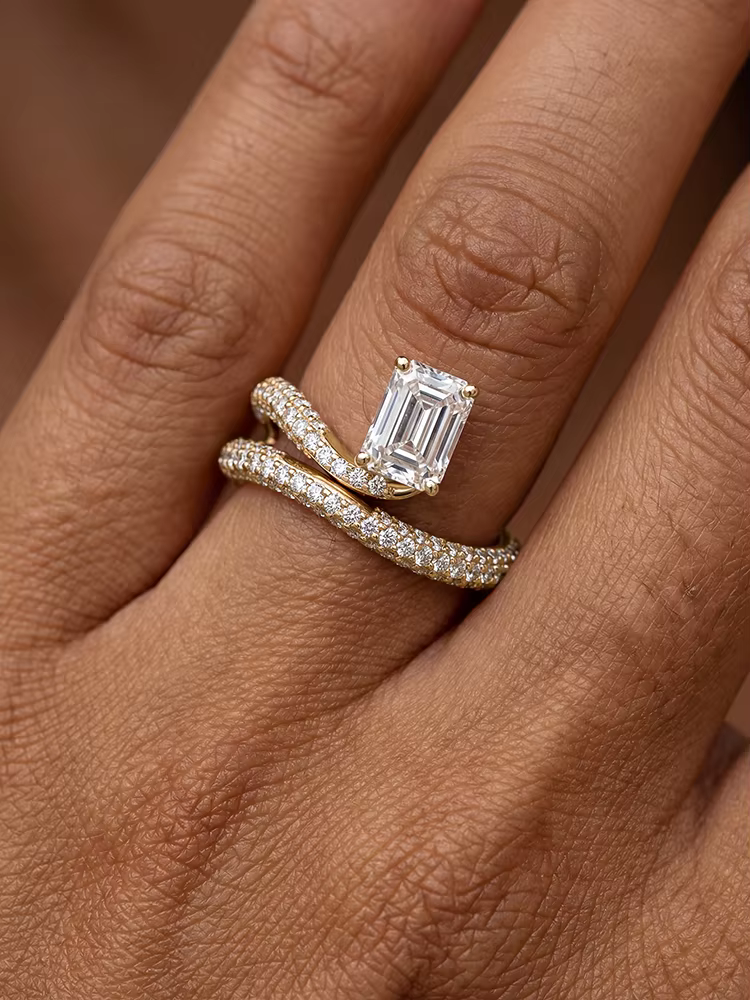 Bague en argent Sterling 925 avec zircon rectangulaire incurvé pour femmes, bijoux fins de luxe de h