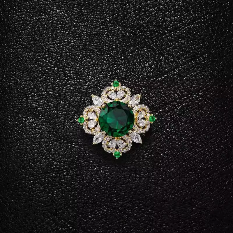 Broche élégante en cristal imperméable pour femmes, fixation de col de luxe, bouton anti-exposition 