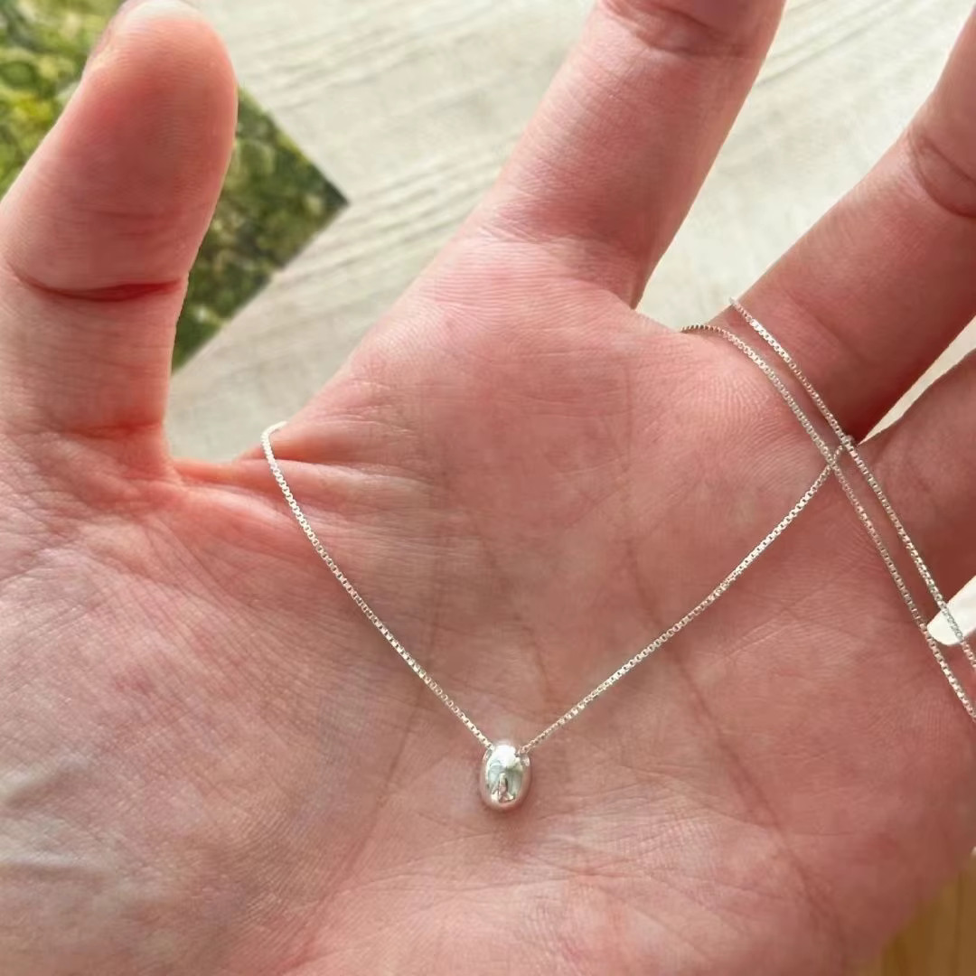 Collier de perles en argent Sterling 925, breloque de personnalité Simple, pendentif géométrique, ra