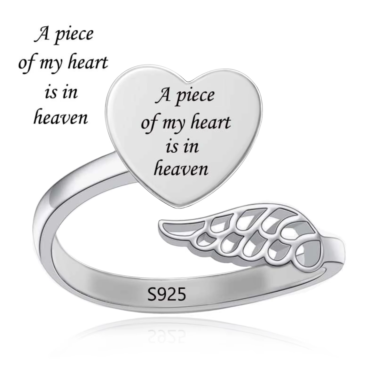 Bague de pied en argent sterling 925 pour femme, gravée « Maman d'un ange », souvenir de perte de gr