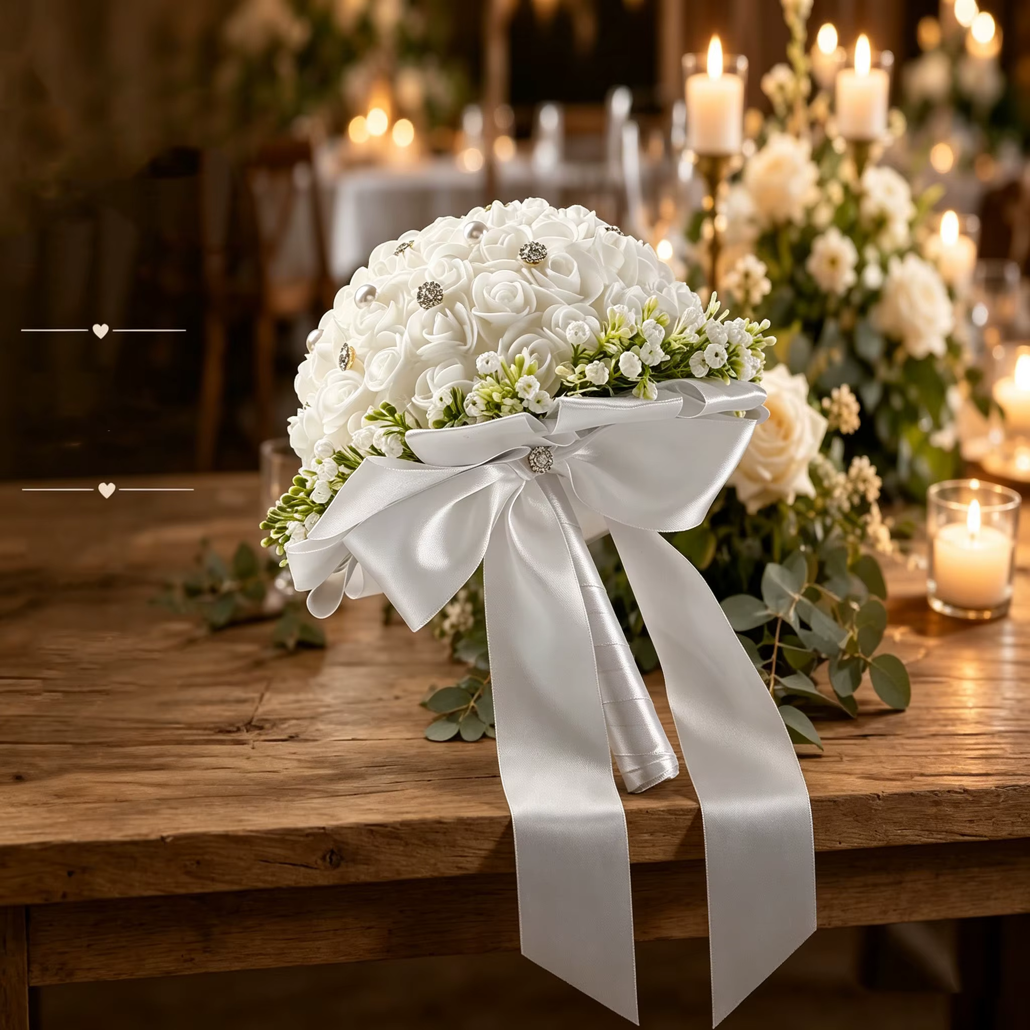 Bouquet de décoration de mariage style campagnard ciel étoilé pour banquet de mariage
