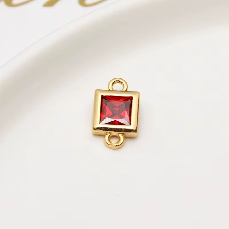Accessoires de bijoux incrustés de cuivre, breloques faites à la main, matériel de bracelet, double 