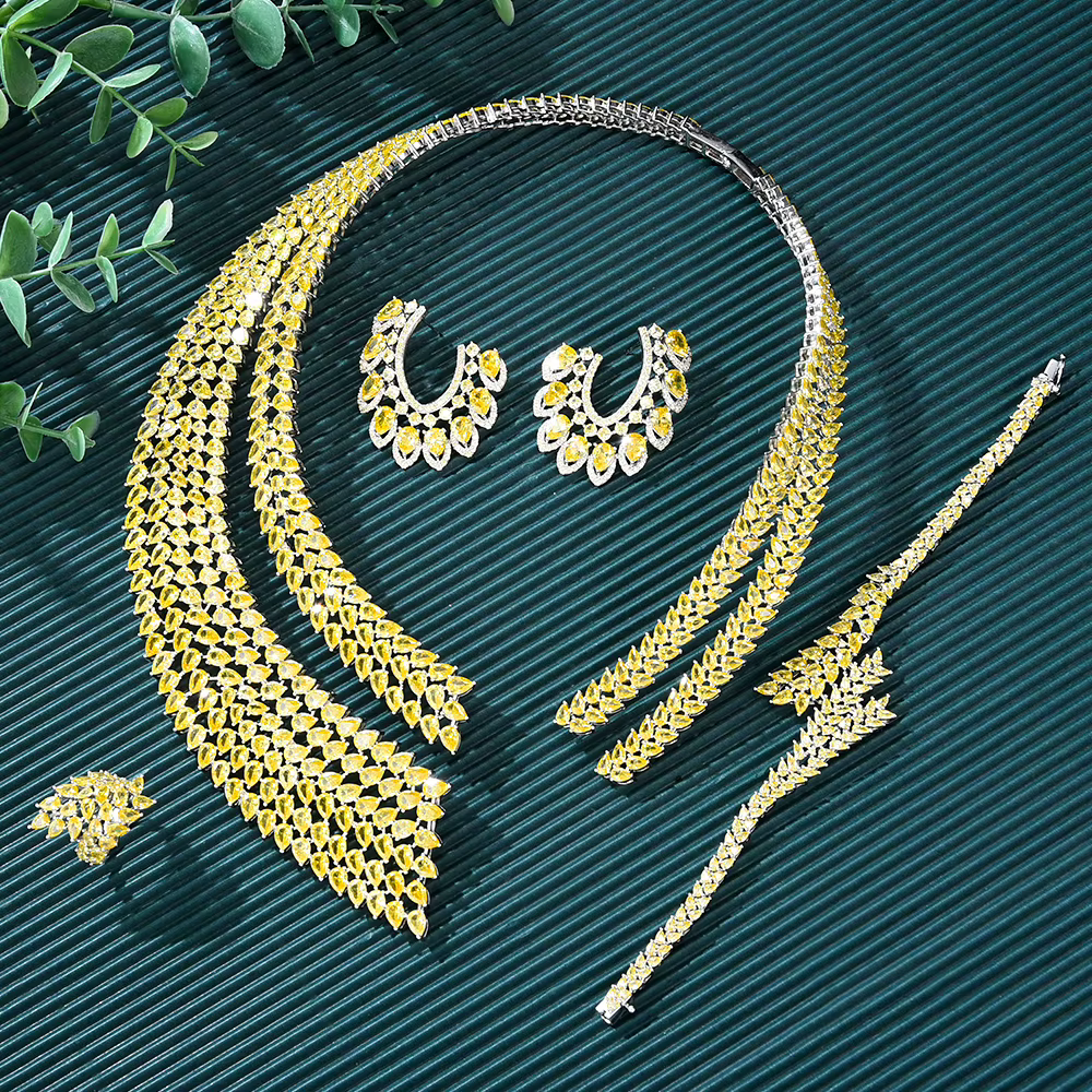 GODpastels-Parure de bijoux de luxe pour femme, ensemble de bijoux africains et indiens, marque célè
