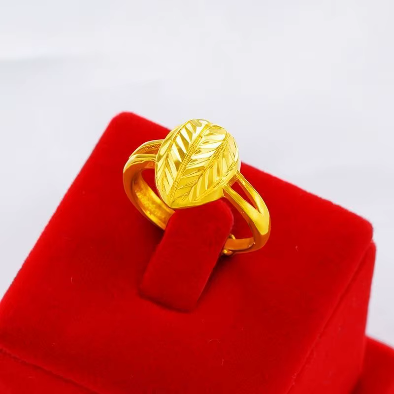 Bague plaquée or jaune 18 carats véritable pour femme, index réglable, ne se décolore pas, ne se déc