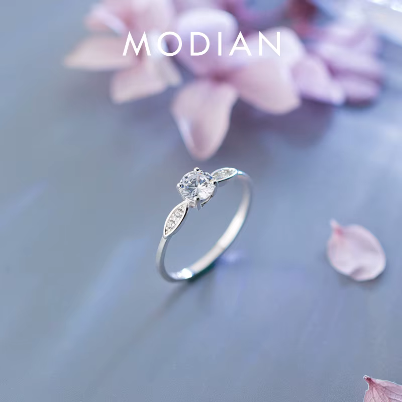 Modian Radiant AAA Zircon authentique bague en argent Sterling 925 pour les femmes mode mariage cade