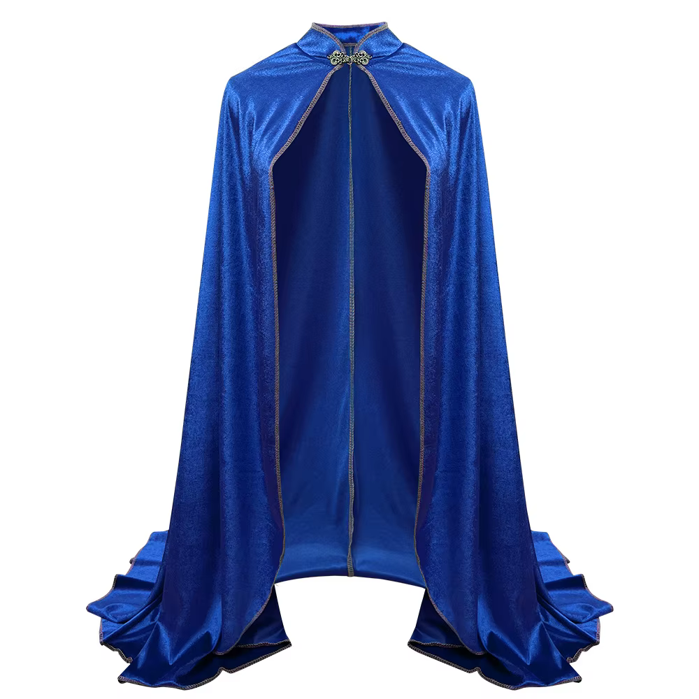 Cape, costume de roi, reine, princesse, femme, homme, Halloween, Renaissance, garniture dorée, velou