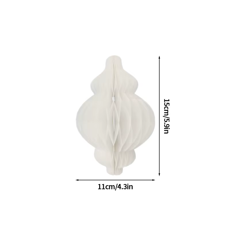 Décoration suspendue de fête Eid Mubarak, lanterne en papier nid d'abeille 3D, bannière de fête du R