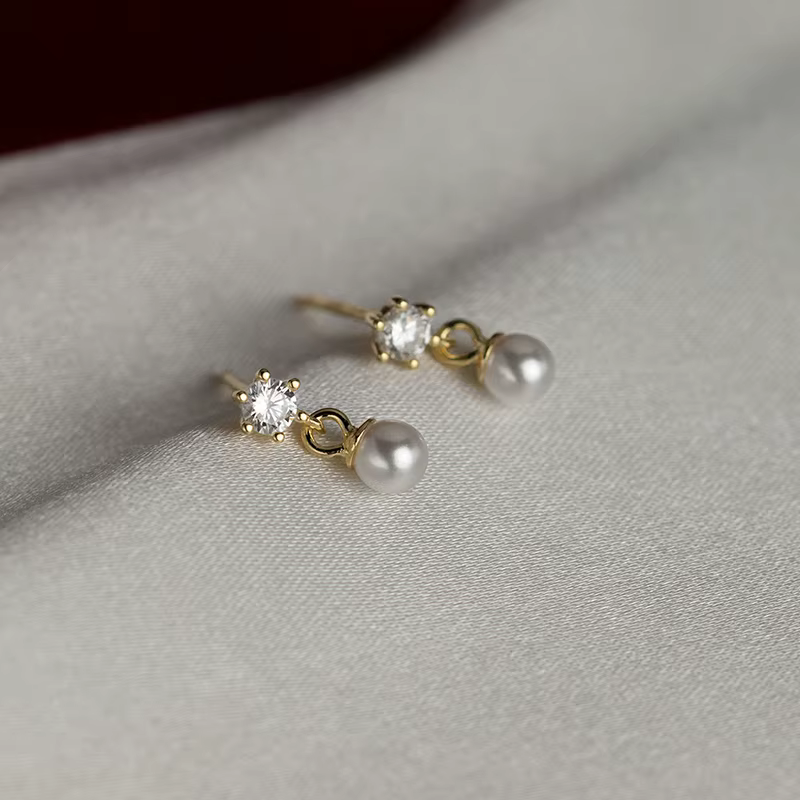 SOFTPIG – boucles d'oreilles en argent Sterling 925 véritable pour femmes, pendentif en perles de Zi