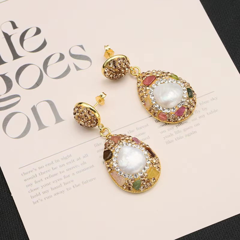 Bijoux en perles naturelles baroques pour femmes, collier, Bracelet, boucle d'oreille, bague, ensemb