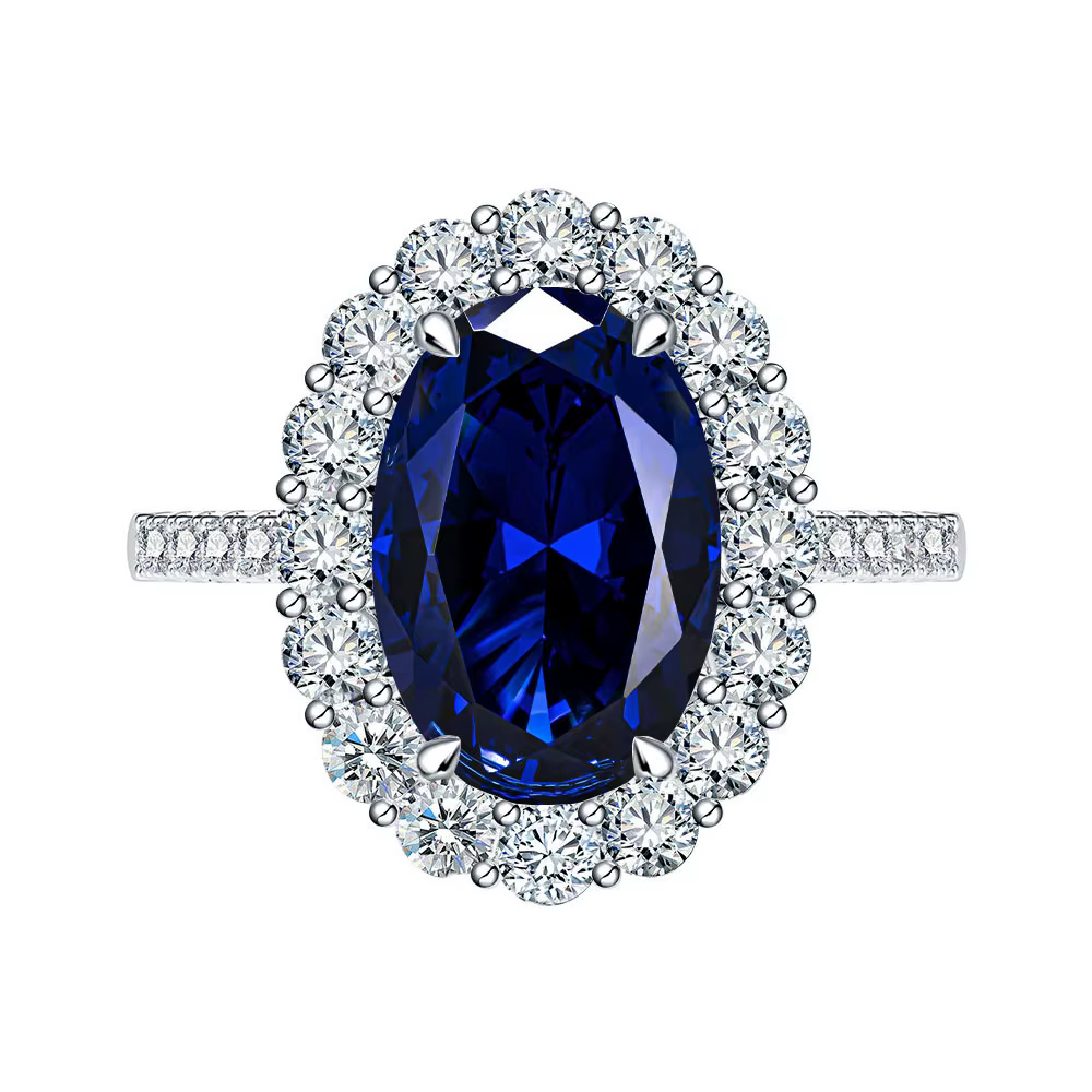 MUSHAN – bague de luxe en argent Sterling 925 pour femmes, 4.4 carats, 8x12mm, pierres précieuses ov