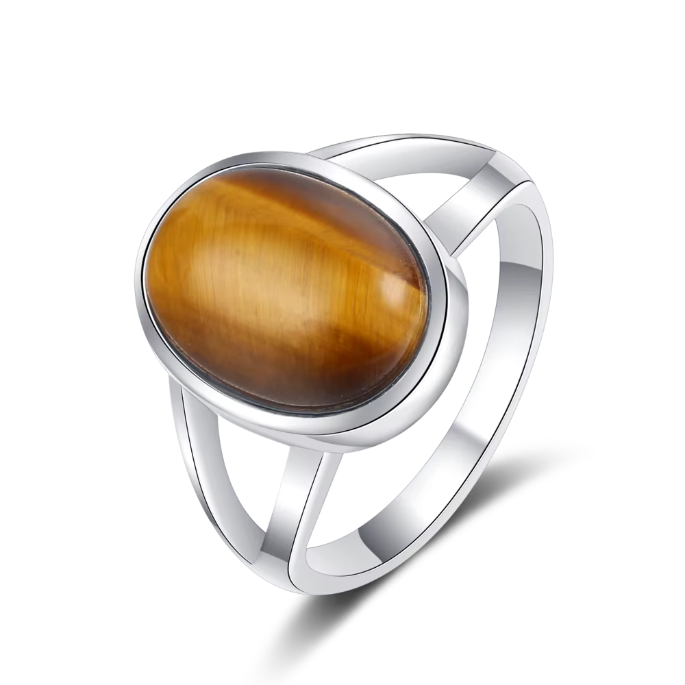 Bague en argent S925 naturel 10x14mm, grand Labradorite Simple, œil de tigre, bijoux pour femmes et 