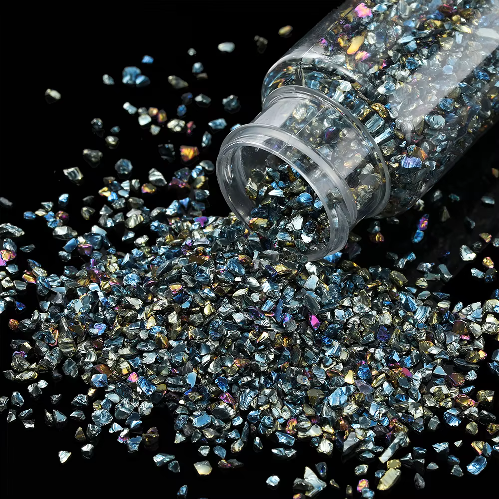 Pierres concassées en verre, 30g/bouteille, remplissage en résine pour bricolage, moule en résine ép