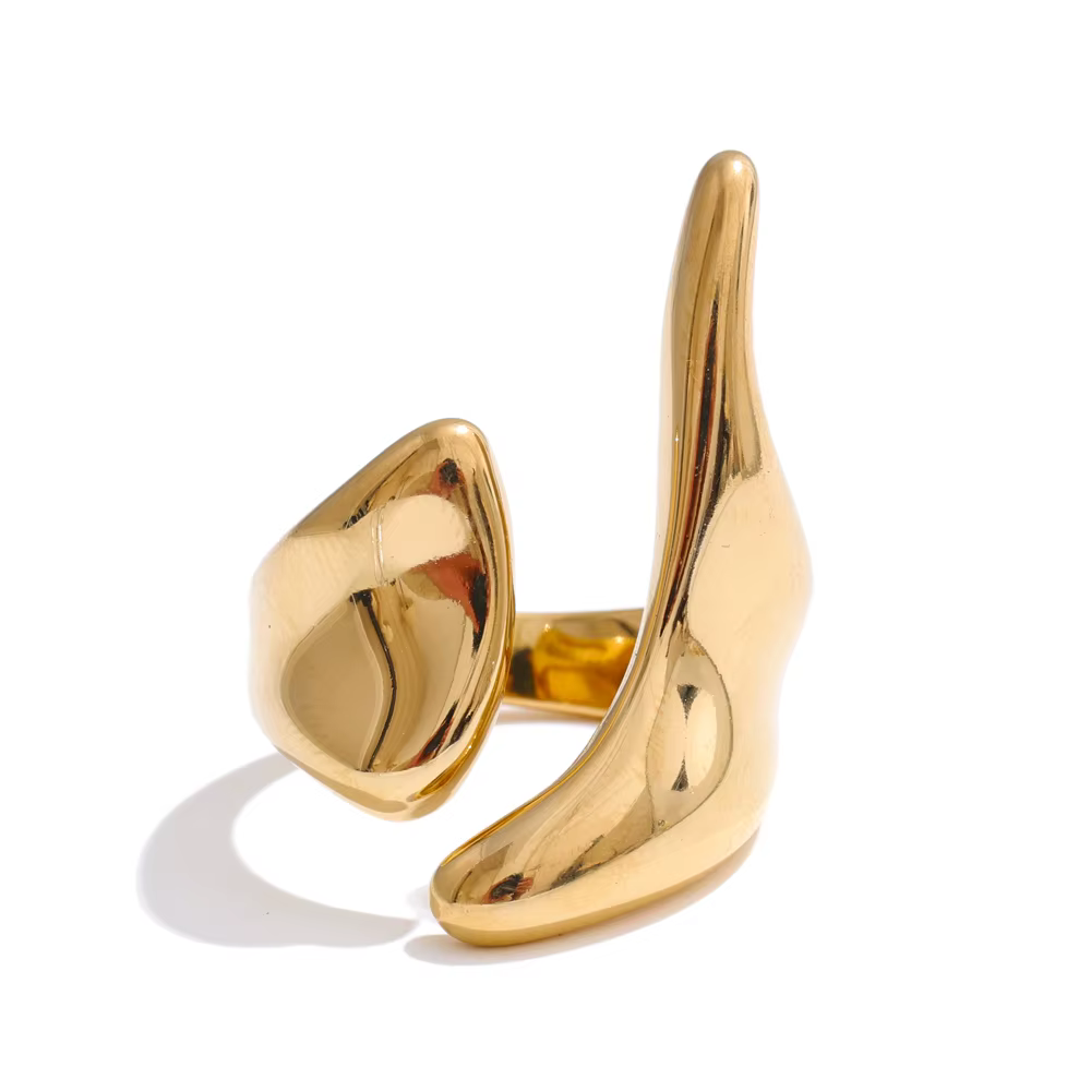 NiNice – bagues en acier inoxydable, bijoux sélectionnés, irrégularité géométrique réglable, Design 