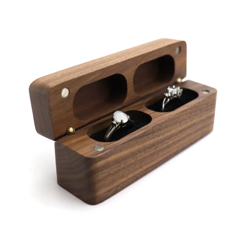 Porte-anneau décoratif, rangement moderne Double anneau fiançailles pour étui mariage, livraison dir