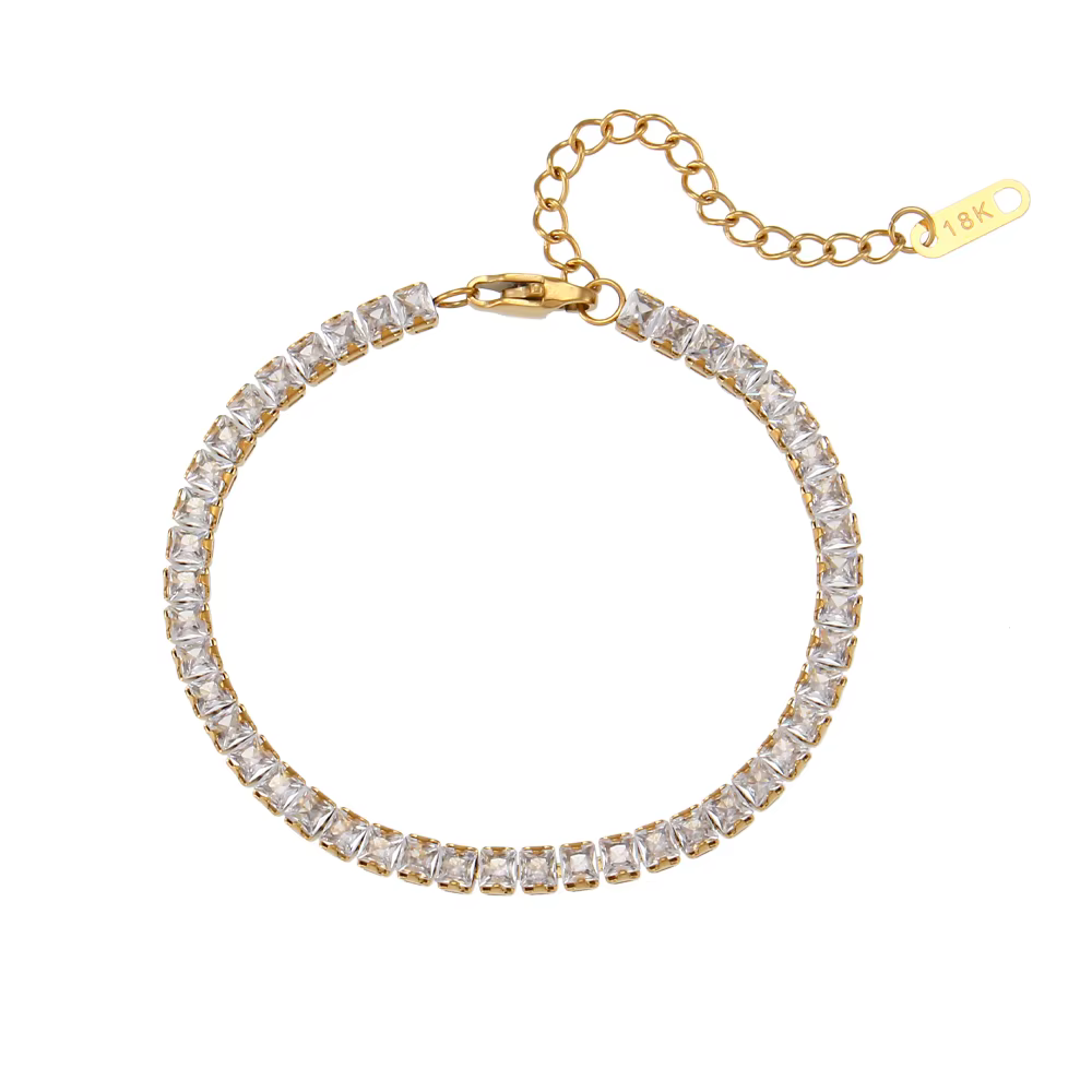 E.B.belle Tennis-Ensemble de bijoux de luxe pour femme, collier ras du cou, bracelet en cristal, bij