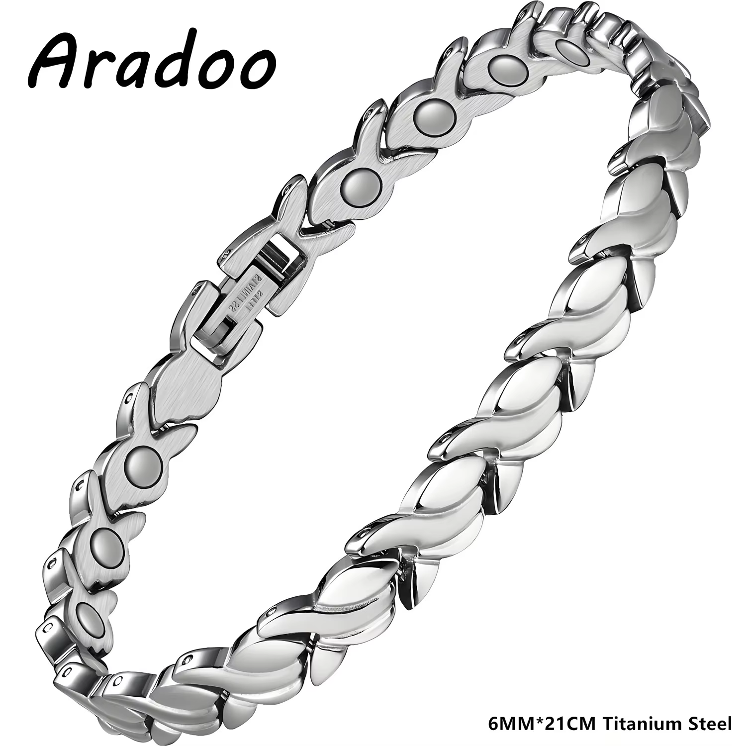 ARADOO – Bracelets en titane et acier pour femmes, Design queue de poisson, bracelet de préumium, bi