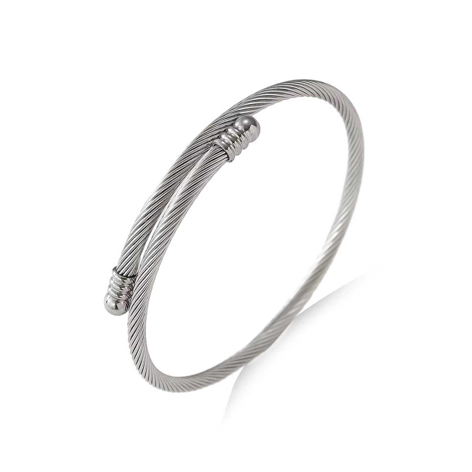 Bracelet réglable Simple et élégant pour femmes et hommes, cadeau pour amoureux, en acier inoxydable