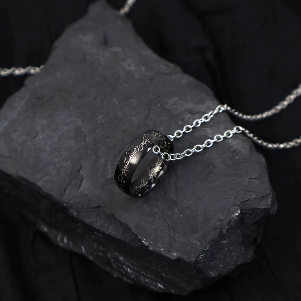 Collier Réplique Le Seigneur des Anneaux, Pendentif Un Seul Anneau, Bijou Tendance pour Cosplay, Cad