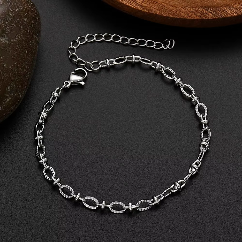 Bracelets personnalisés en argent massif pour hommes et femmes, bijoux polyvalents pour la rue, mari