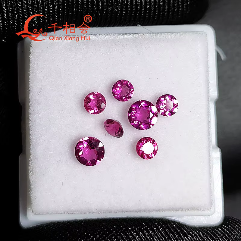 Tourmaline rouge et verte 100% naturelle, taille ronde, pierres précieuses en vrac, accessoires pour