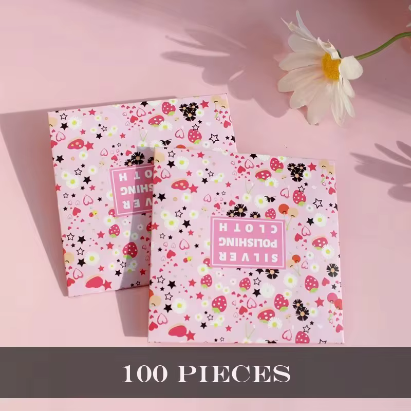 8*8 chiffon à bijoux or et argent bijoux nettoyage et polissage peau de cerf velours essuyage servie