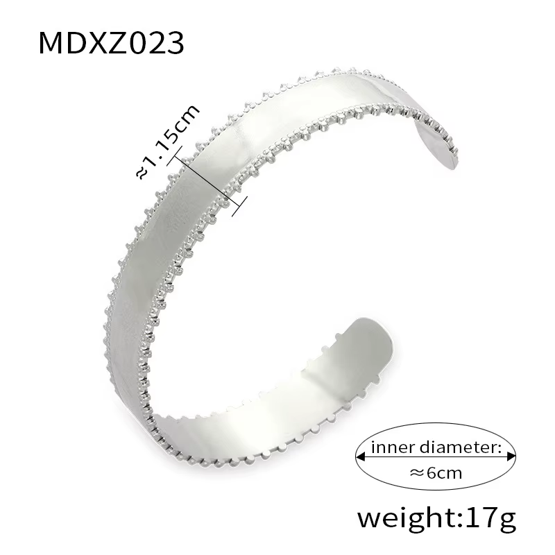 Amaiyllis 18K or lumière luxe mode perle dentelle Texture Bracelet ouvert Simple Niche personnalisé 