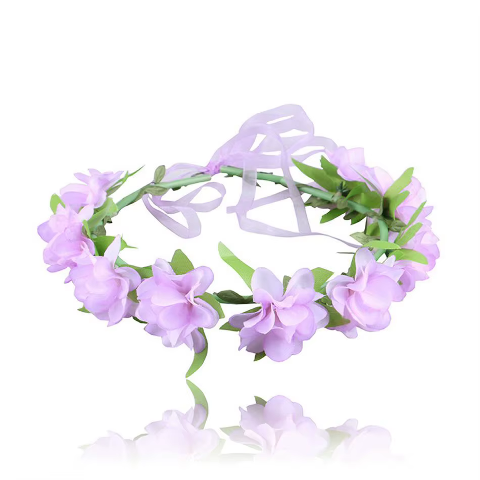 Guirlande Moana pour filles, couronne verte, accessoires pour cheveux pour femmes, cerceau Floral, c