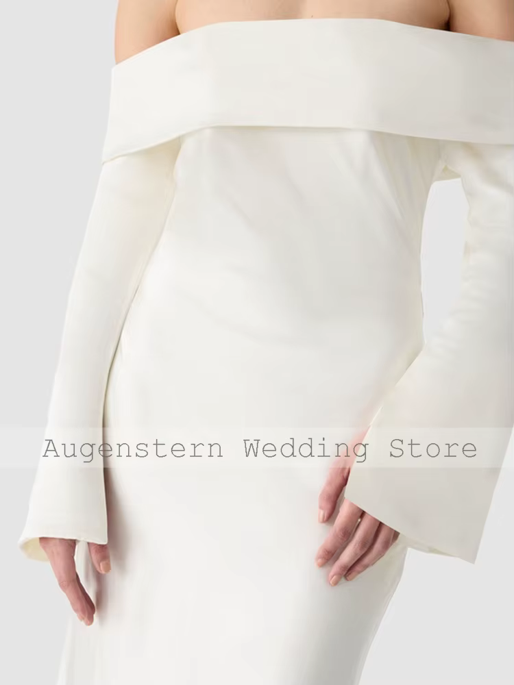 Robes de mariée civiles formelles en satin blanc plissé, robes de soirée élégantes pour femme, coupe