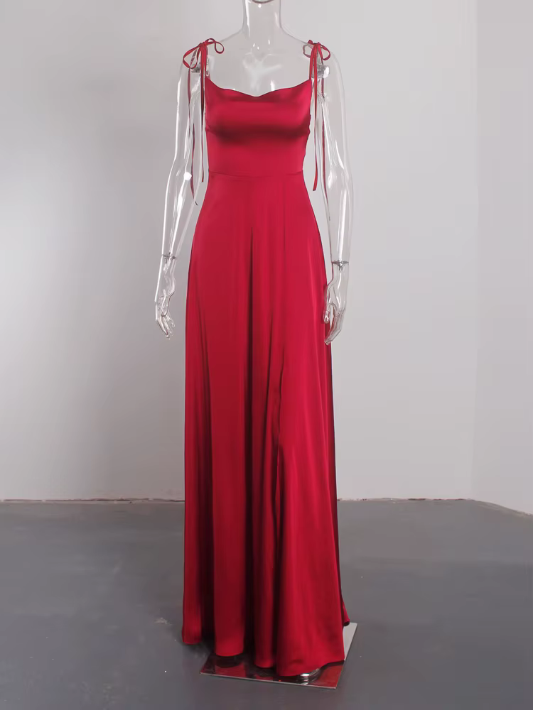 Romagic-Robe de Demoiselle d'Honneur en Satin Vert Dos auxà Lacets, Tenue de Soirée Sexy, Longue, av
