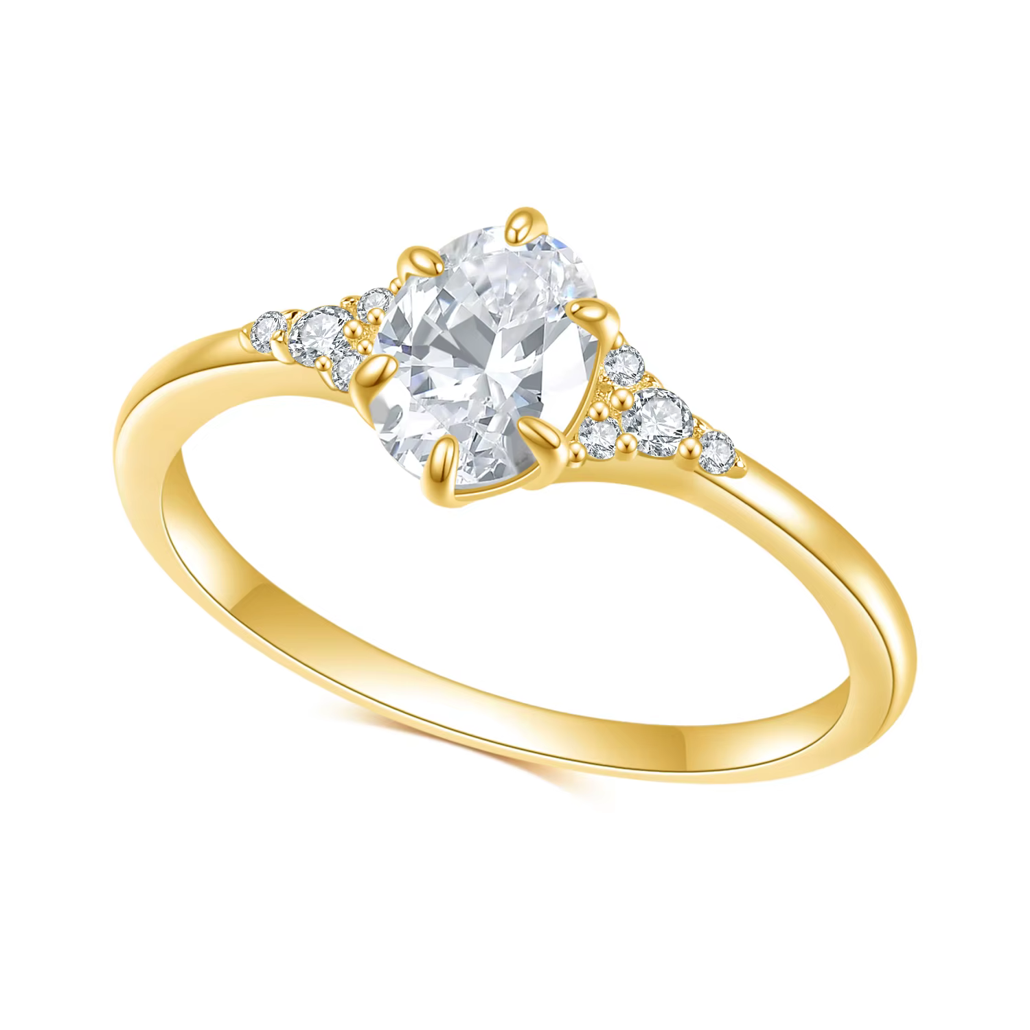 GEM'S BALLET-Bague de Fiançailles Moissanite pour Femme, Argent Sterling 925, Muse 1.076TCW, Coupe R