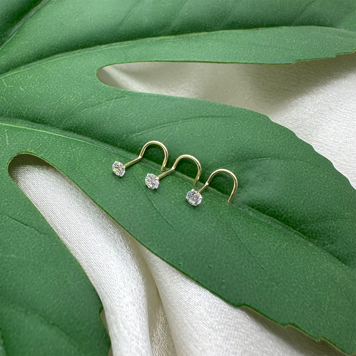 Piercing en argent véritable pour femme, bague en or 18 carats, plaqué goujon antarctique torsadé, b