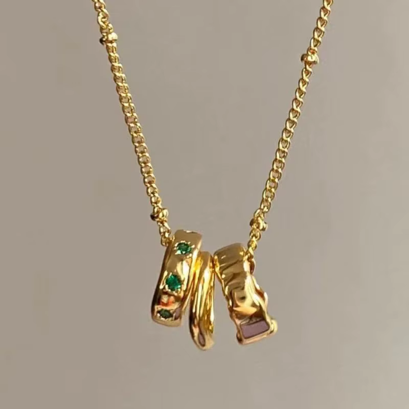 Collier Vintage en diamant vert brillant pour femmes, haute qualité, Style Simple, léger, luxe, pend