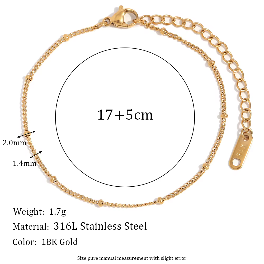 E.B.belle – chaîne à lame Figaro, chaîne torsadée, plaqué or 18 carats, bijoux en acier inoxydable 3