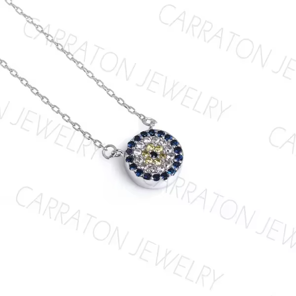 KALETINE – collier en argent Sterling 925, collier rond avec œil porte-bonheur, CZ AAA pour femmes, 