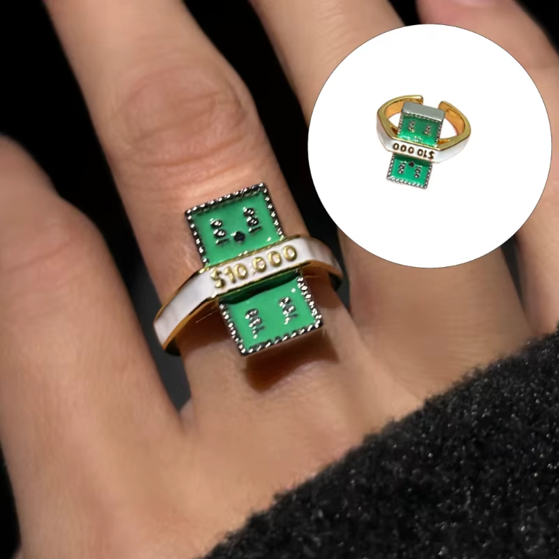Bague look réglable pour femmes, nouveauté, accent facture d'argent, alliage ton doré, bijoux à mode