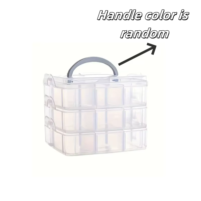 Boîte de rangement de bijoux empilable à 18 compartiments, rangement en plastique transparent pour l