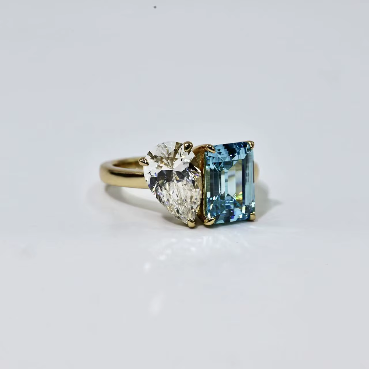 WUIHA 925 argent Sterling aigue-marine émeraude Citrine améthyste diamants à haute teneur en carbone