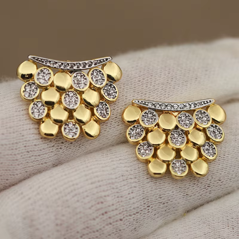 Boucles d'oreilles géométriques en cristal de luxe pour femmes, nouveau Design de vue, marque de mod