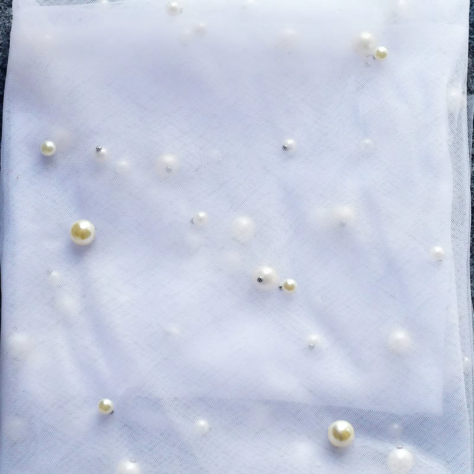 Voiles de mariée V180 en perles, 1 niveau, voile de mariage avec perles dégradées, accessoires de co