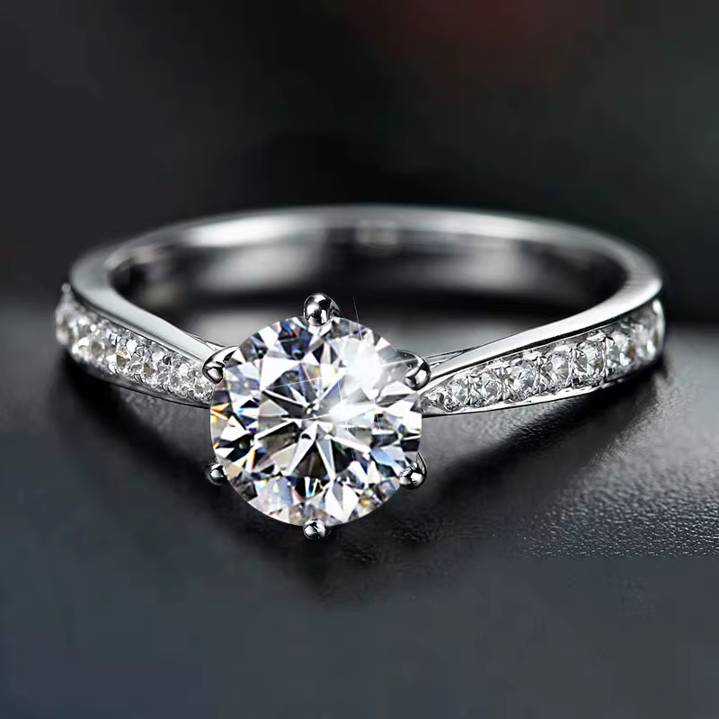 Bague de luxe en argent Sterling 925 et diamant brillant, magnifique bague à la mode pour fête de ma
