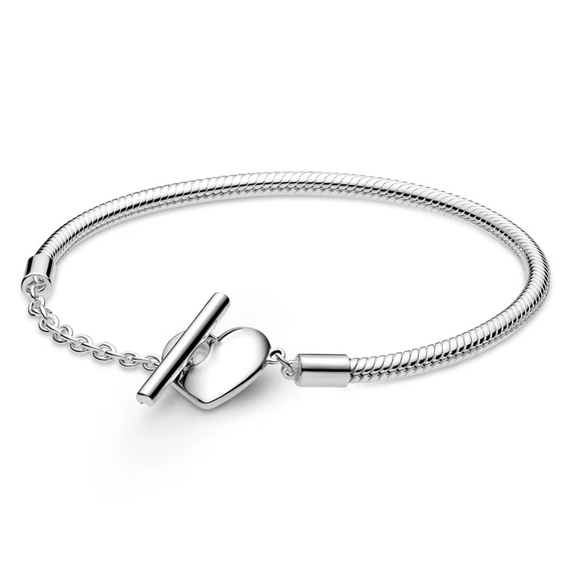 Bracelet luxueux en argent pur 925% avec perles rondes en zircone, longueur réglable, adapté aux fem