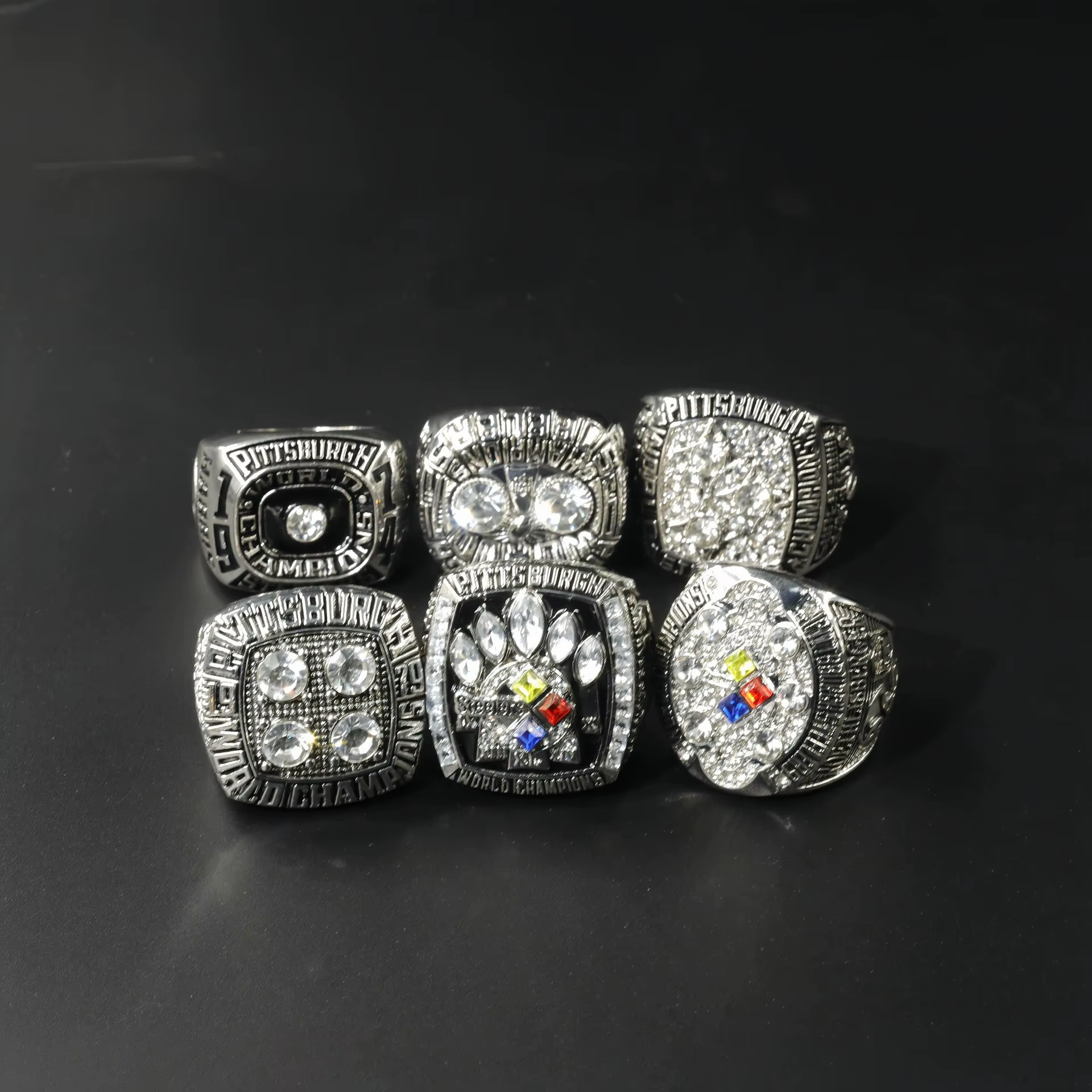 6 ensembles de bagues de championnat de rugby, populaires comme cadeaux pour fans, bagues de bijoux 
