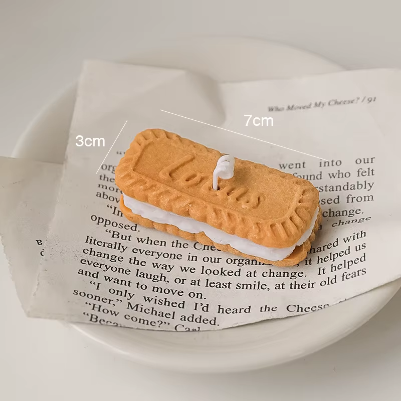 Bougie parfumée à Biscuit faite à la main, en cire de soja, aromathérapie, pour mariage, anniversair
