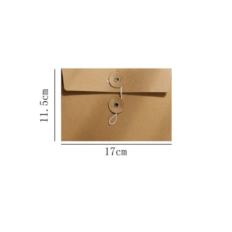 Enveloppes en papier Kraft écologique, 10 pièces, sacs d'emballage de bijoux 17 × 11.5cm avec fermet
