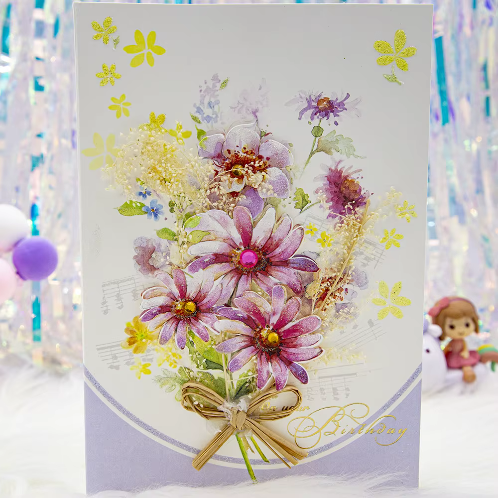 Carte de vœux 3D pop-up Joyeux Anniversaire, Invitation, Fête des Mères, Fête des Pères, Amour Maman